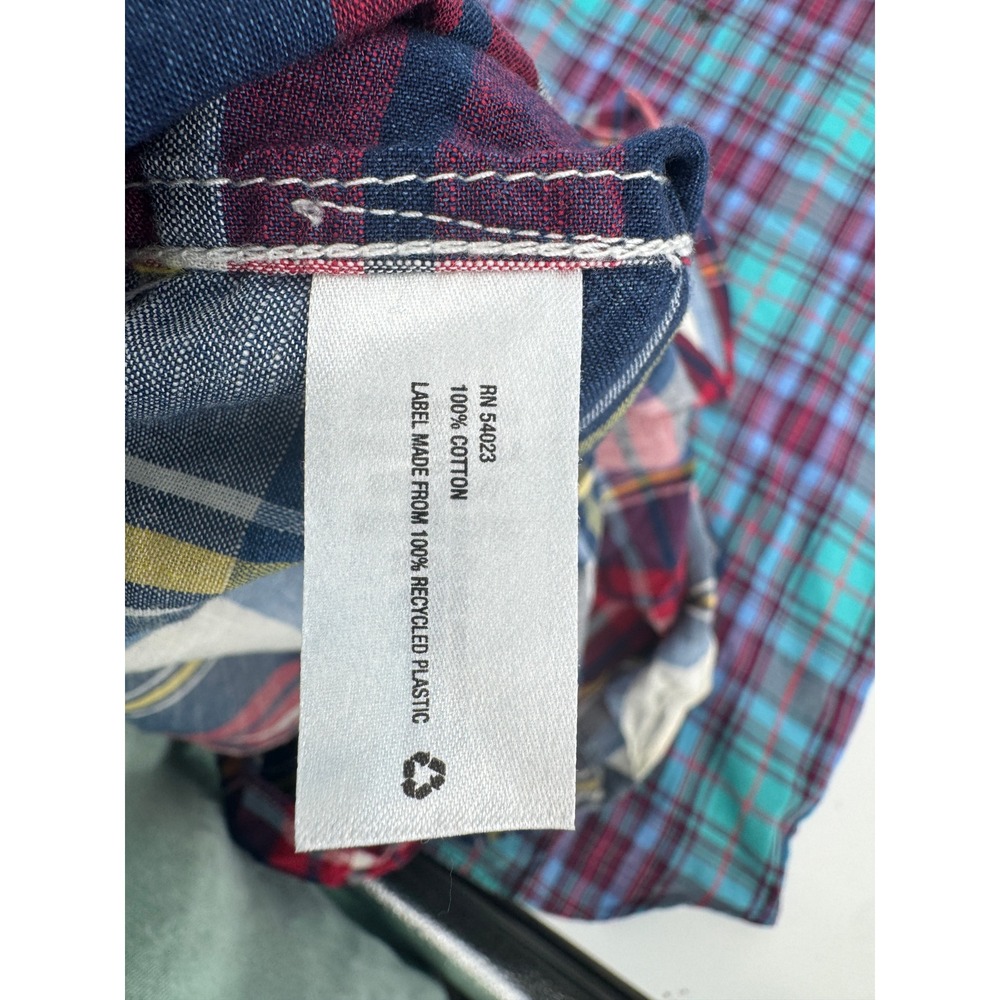 Gap Plaid Lot Shirts Mens XL Multicolor Teal Red Cotton Bundle 2 Pack Button Up - Picture 12 of 16